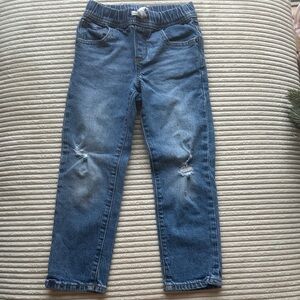 Gap Baby Kids Blue Slim Distressed Denim Jeans in Size 5y